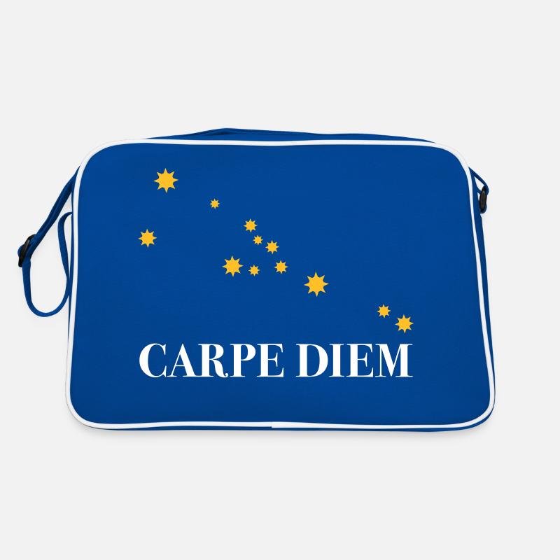 Carpe Diem nutze den Tag Sternbild Stier Horoskop Retro Tasche