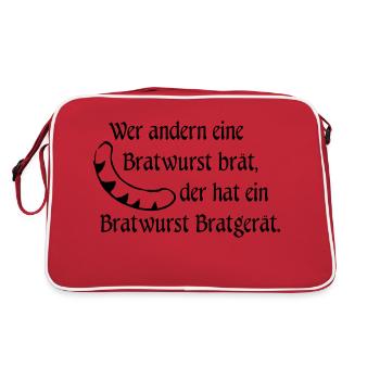 Bratwurst Bratgerät - Retro Tasche - Rot/Weiß - Hinten