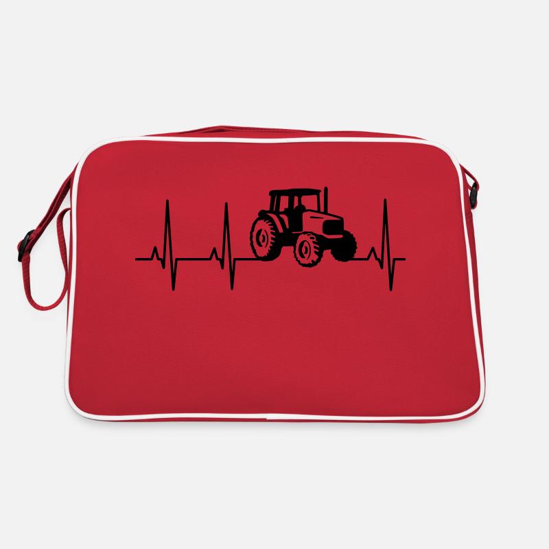 Traktor Herzschlag Ich Liebe Traktoren Geschenk Retro Tasche
