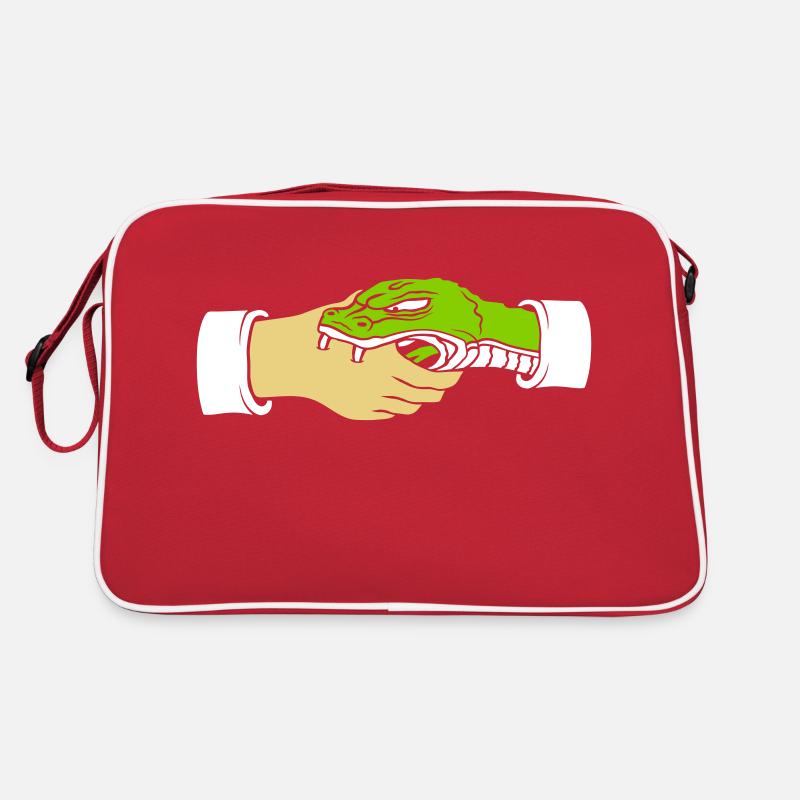 Salutation Poignée de main Morsures de serpent Sac Retro