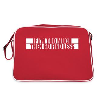 if im too much - Retro Bag - red/white - Back
