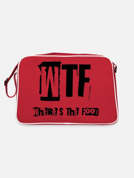 WHERE'S THE FOOD - Retro Bag - red/white - Back