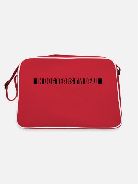 in dog years Dead - Retro Bag - red/white - Back