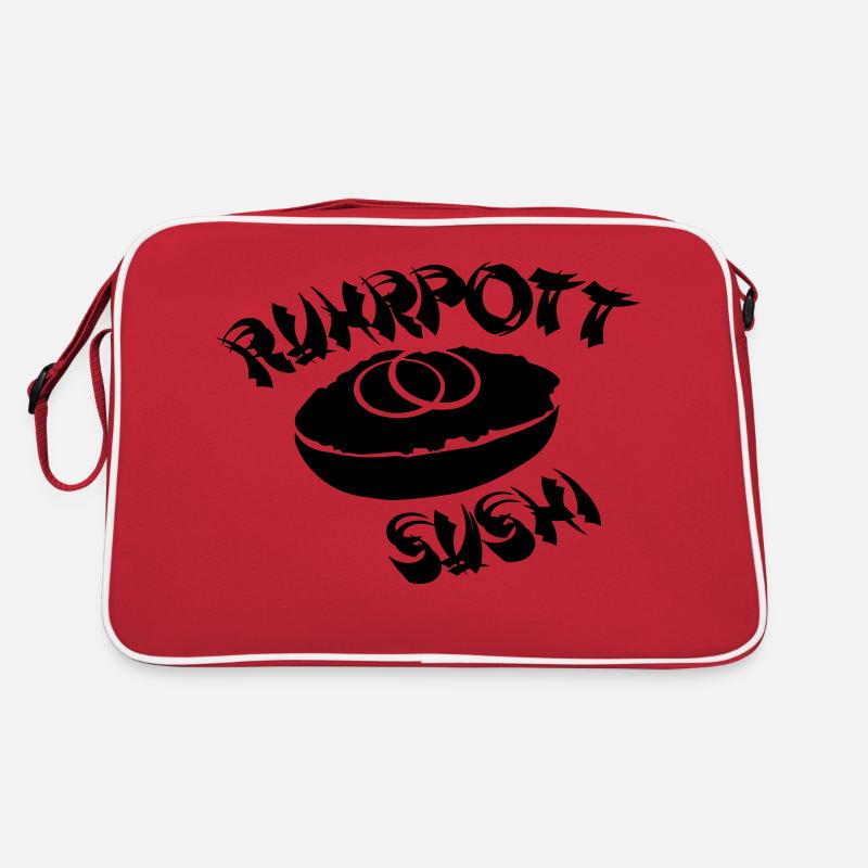 Ruhrpott Sushi - Retro Tasche - Rot/Weiß