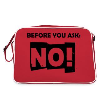 Before you ask: No! - Retro Bag - red/white - Back