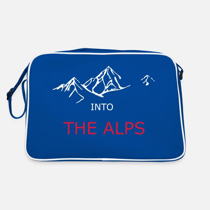 text into the alps Retro Tasche