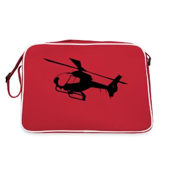 ec120 ah120 Hubschrauber Helikopter Helicopter - Retro Tasche - Rot/Weiß - Hinten