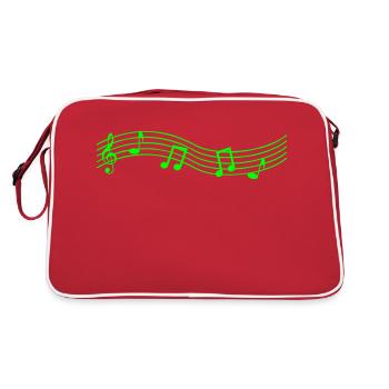 note de musique - Sac Retro - rouge/blanc - Dos