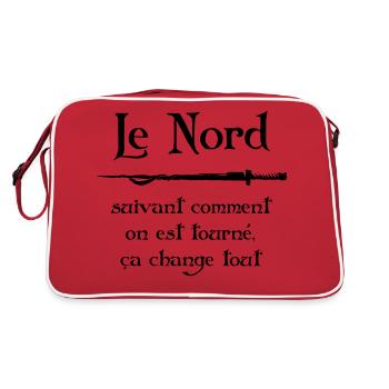 Le Nord suivant comment on est tourné... Perceval - Sac Retro - rouge/blanc - Dos