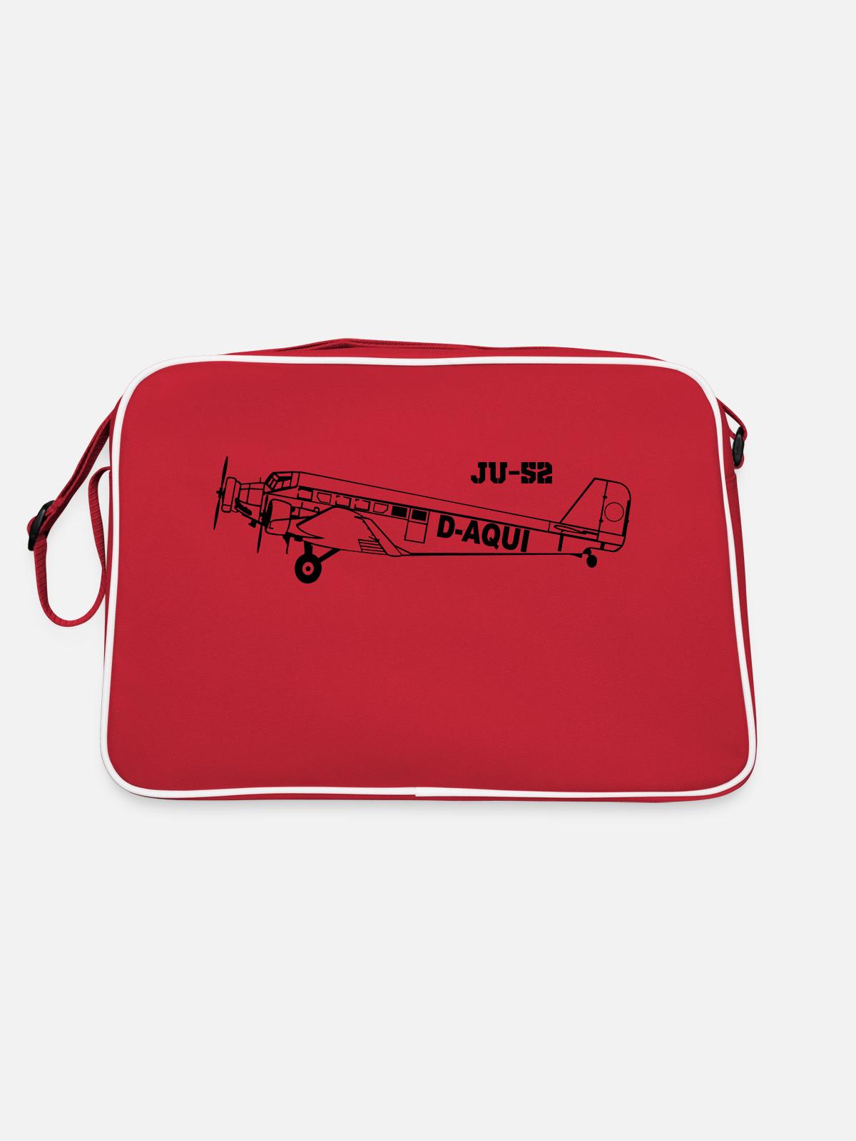 Ju-52 - Retro Bag - red/white - Back