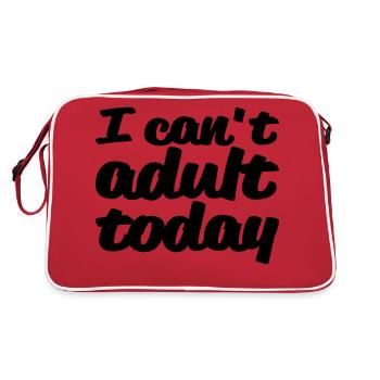 I can t adult today - Retro Bag - red/white - Back