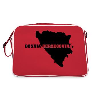 Bosnie-Herzégovine (ID: 002004) - Sac Retro - rouge/blanc - Dos