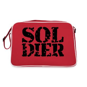 Timbre Soldat Logo Guerre Général Combattant de la Liberté - Sac Retro - rouge/blanc - Dos