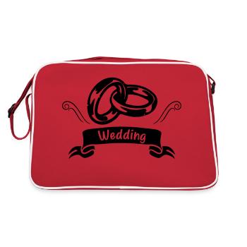 Alliances Bague Mariage - Sac Retro - rouge/blanc - Dos