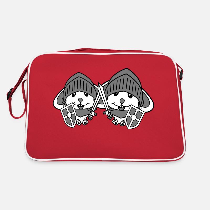 2 Bunnies Chevalier Épée Bouclier Armure Casque Héros Sac Retro