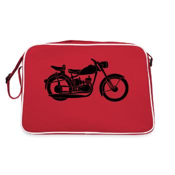 RT MZ Motorrad - Retro Tasche - Rot/Weiß - Hinten