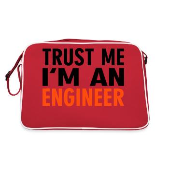 Trust me i m an Engineer - Retro Tasche - Rot/Weiß - Hinten