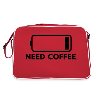 Need Coffee - Retro Bag - red/white - Back