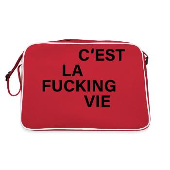 C est la fucking vie - Retro Bag - red/white - Back
