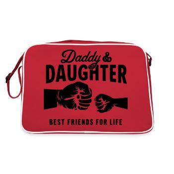 père fille meilleurs amis pour la vie - Sac Retro - rouge/blanc - Dos