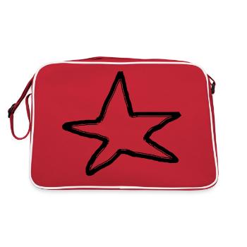 Étoiles Paillettes Starlette Vecteur Dessiné 1 - Sac Retro - rouge/blanc - Dos