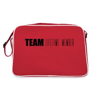 spass team lifetime member mitglied freunde gruppe - Retro Bag - red/white - Back