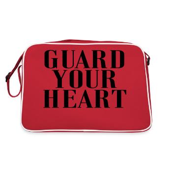Guard your Heart - Retro Tasche - Rot/Weiß - Hinten