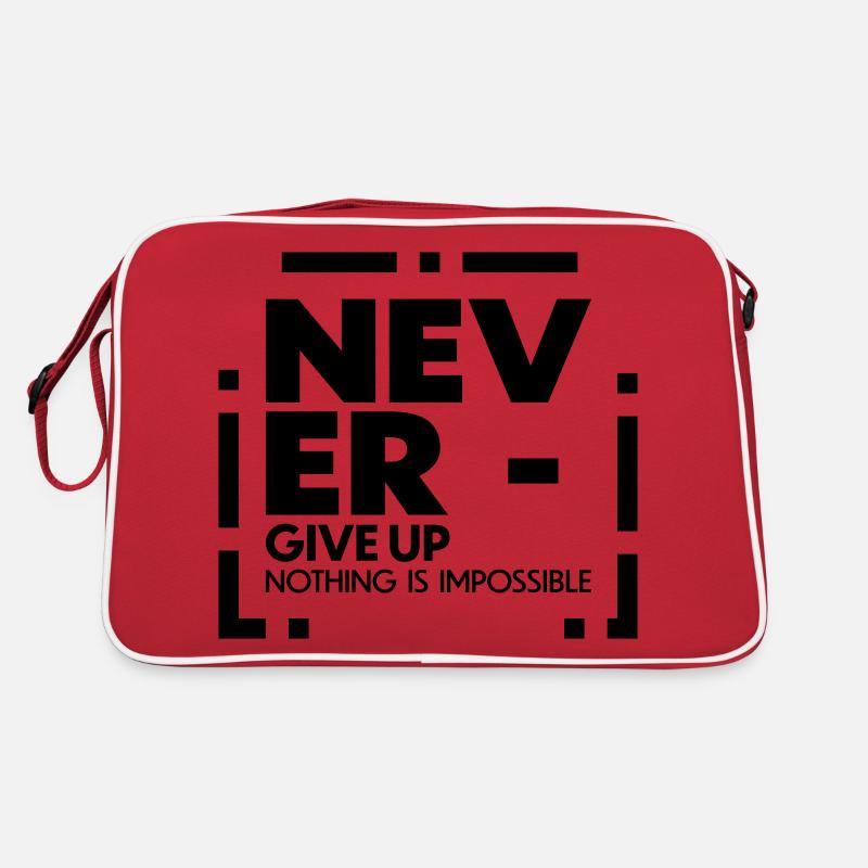 N’abandonnez jamais, rien n’est impossible Sac Retro