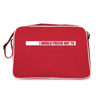 I prefer not to - Retro Bag - red/white - Back
