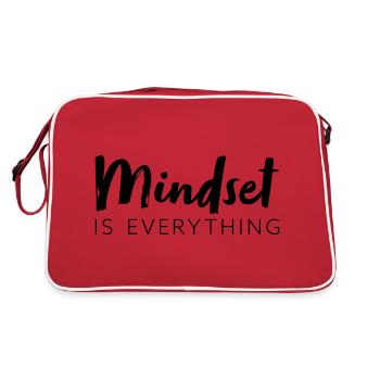 Mindset is everything - Retro Tasche - Rot/Weiß - Hinten