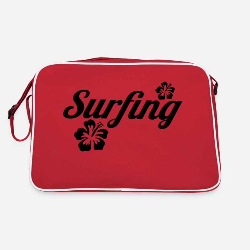 surfing - Retro Tasche - Rot/Weiß