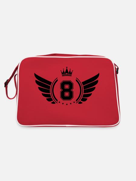 Armoiries 8 - Sac Retro - rouge/blanc - Dos