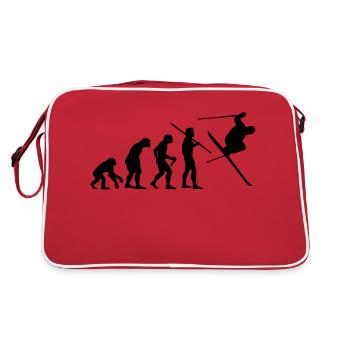 Évolution de l'homme - Skieur n ° 1 - Sac Retro - rouge/blanc - Dos