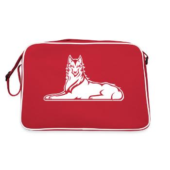 Loup solitaire d’Itchkérie - Sac Retro - rouge/blanc - Dos