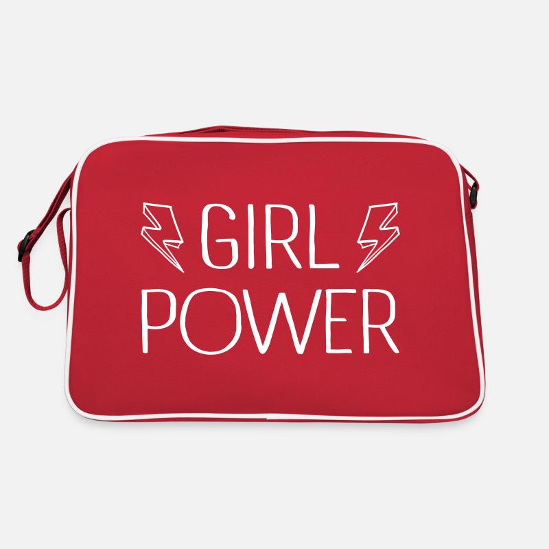 Frauenpower - Retro Tasche - Rot/Weiß