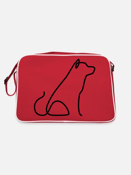 Shibu Inu - Sac Retro - rouge/blanc