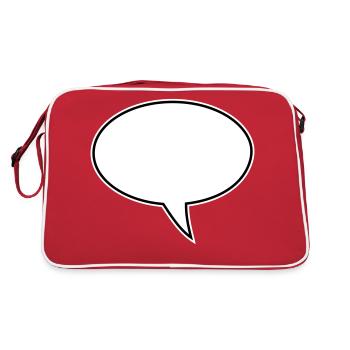 Conception de la bulle de dialogue à droite - Sac Retro - rouge/blanc - Dos