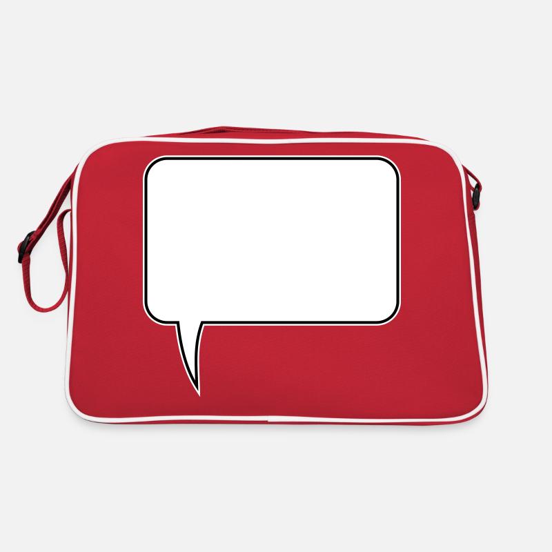 Conception rectangulaire de bulle de dialogue Sac Retro