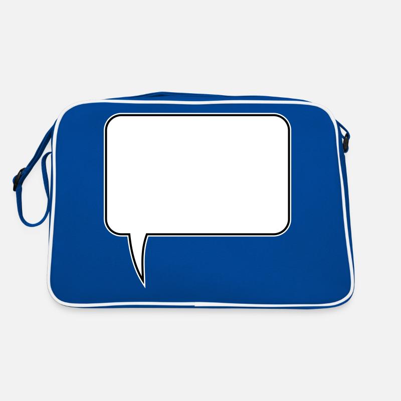 Speech bubble rectangle design Retro Bag