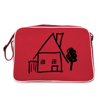 house home - Retro Bag - red/white - Back