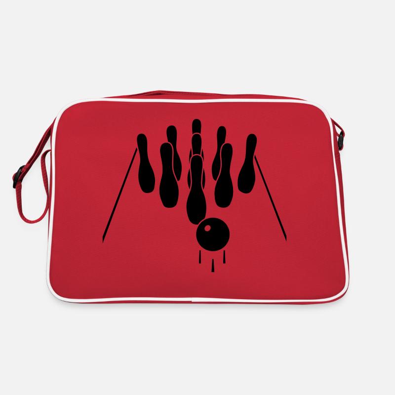 Kegeln - Retro Tasche - Rot/Weiß
