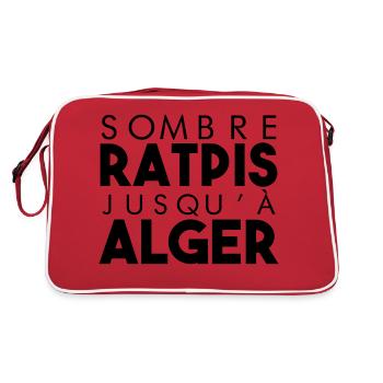 Sombre ratpis jusqua alger par Booba - Sac Retro - rouge/blanc - Dos