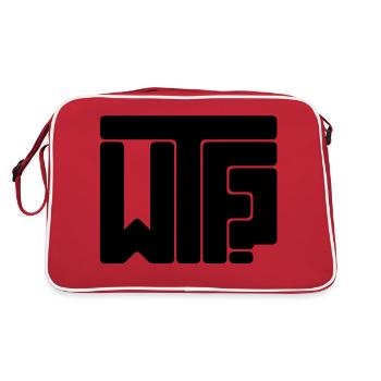 WTF - What the Fuck - Retro Tasche - Rot/Weiß - Hinten