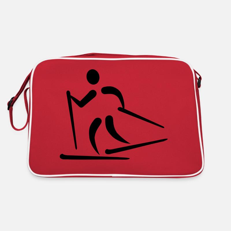 Skilanglauf - Retro Tasche - Rot/Weiß