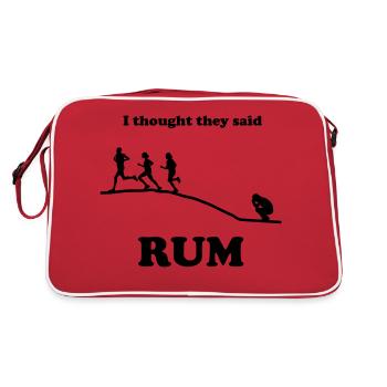 I Thought They Said Rum Hill - Retro Bag - red/white - Back