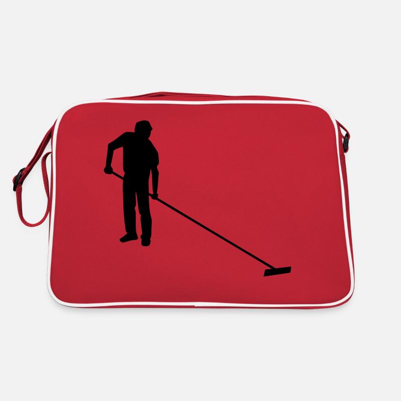 dessin de saunier sel paludier - Sac Retro - rouge/blanc