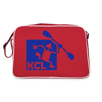 KCL männchen blau - Retro Tasche - Rot/Weiß - Hinten