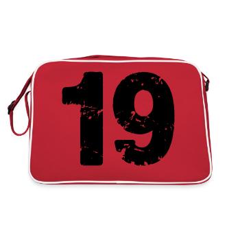 19 - Retro Tasche - Rot/Weiß - Hinten