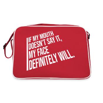 Mon visage le fera certainement - Sac Retro - rouge/blanc - Dos