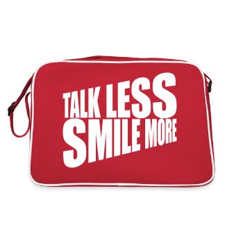 talk less smile more - Retro Bag - red/white - Back